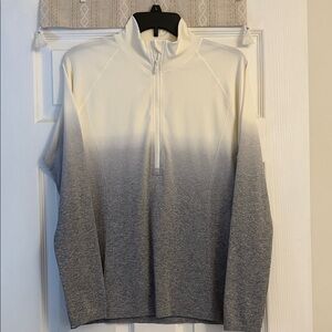 NEW! CALIA Ivory Ombré Quarter Zip, XL